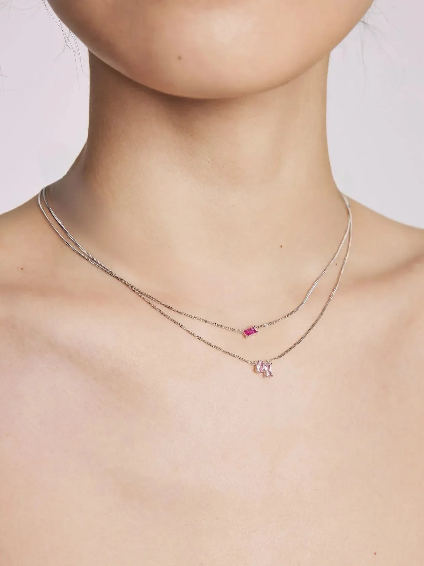 Luxy Double Layered Necklace - Diatoms