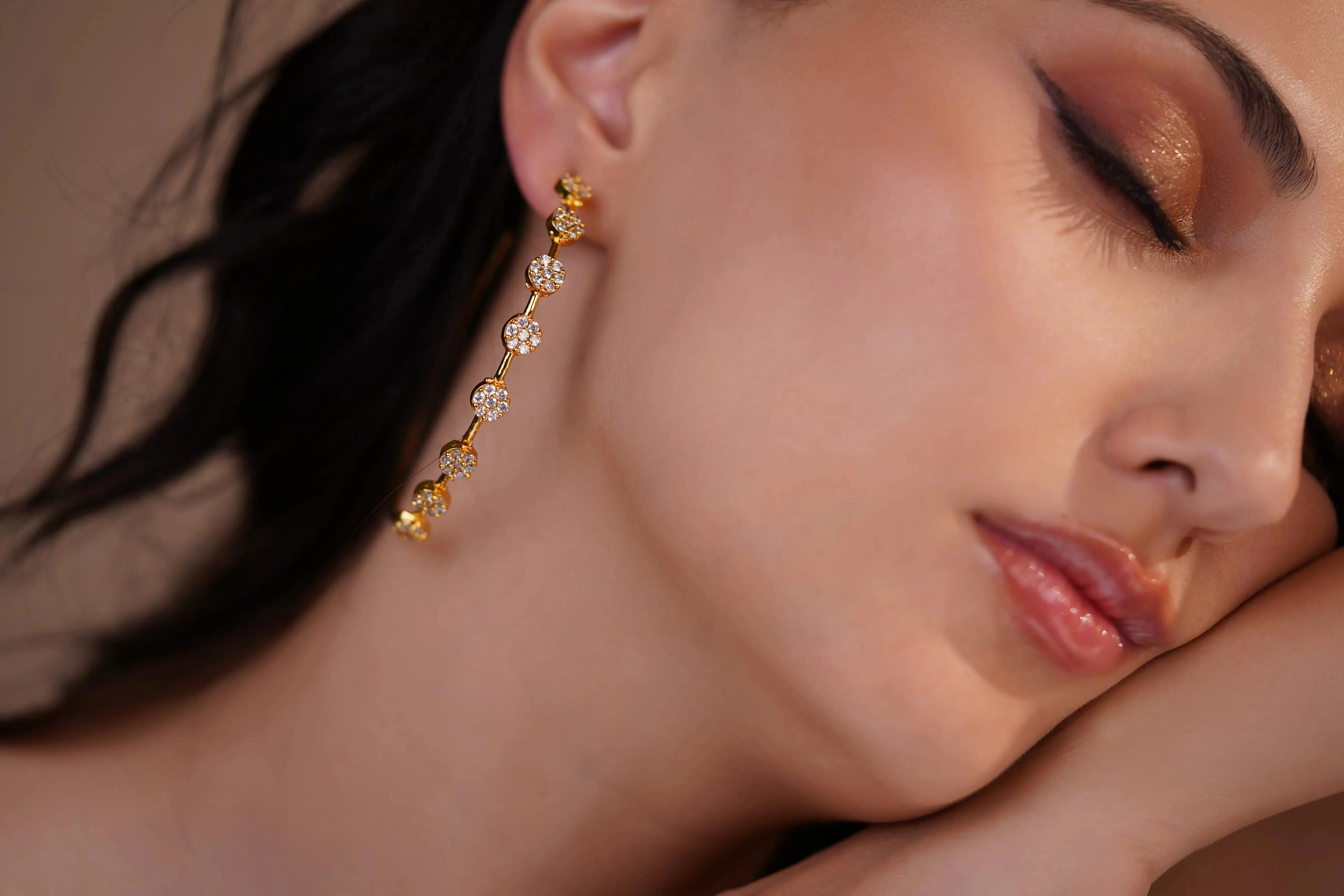 Luxe Elegant Hoop Earrings - Diatoms