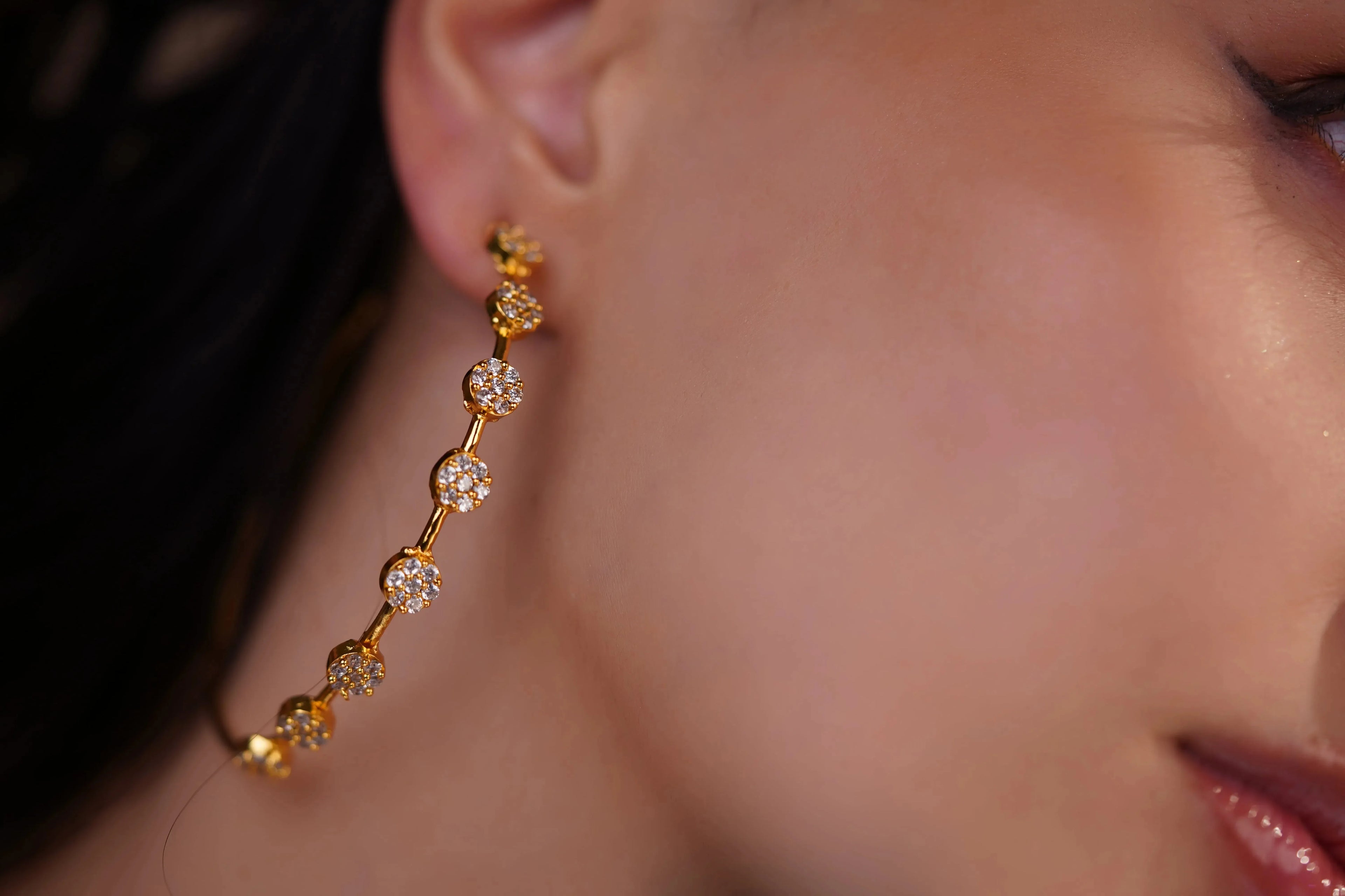 Luxe Elegant Hoop Earrings - Diatoms