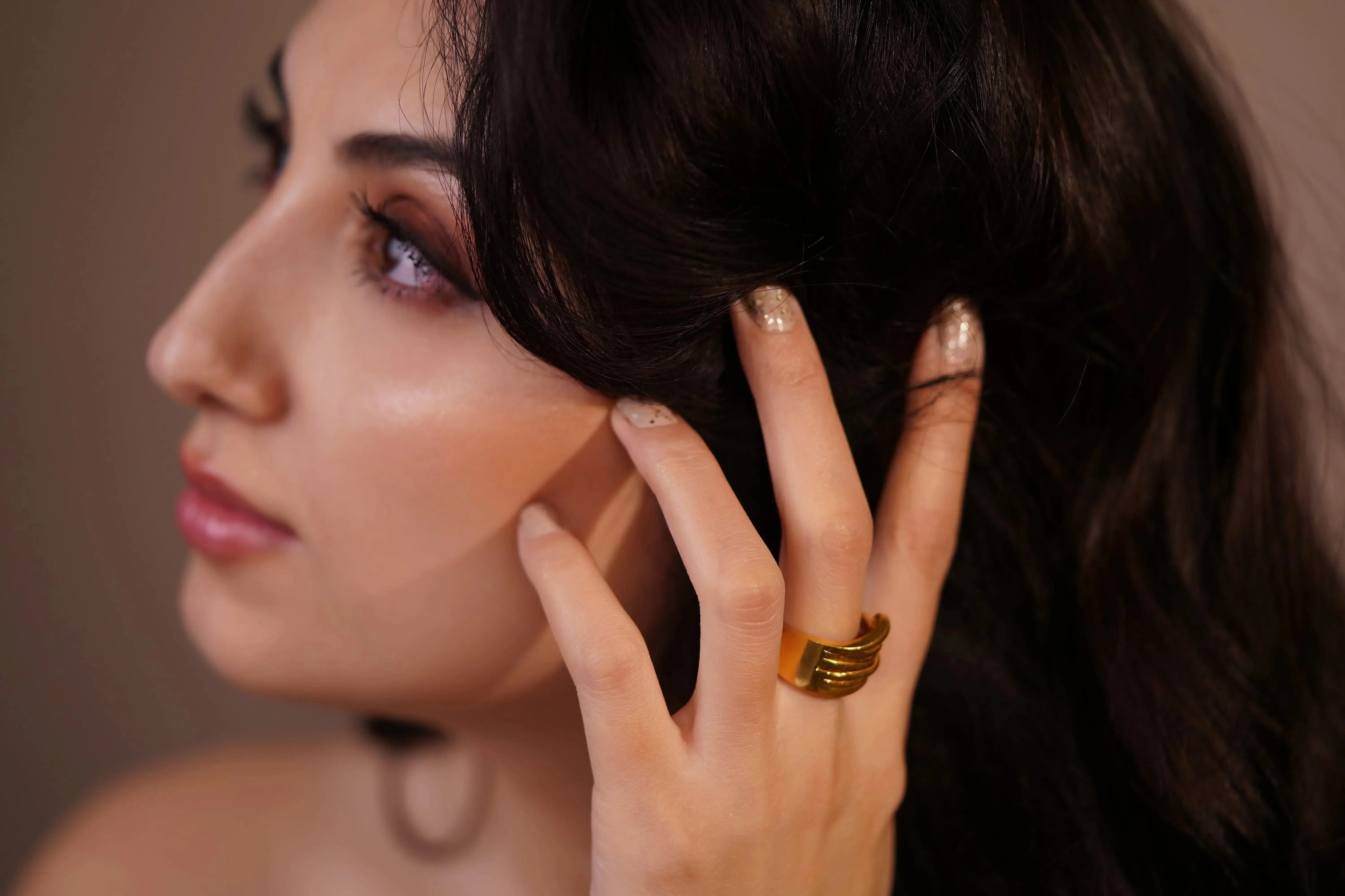 Luxe Gold Wrap Ring - Diatoms