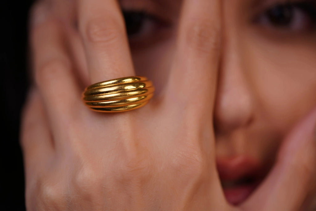 Luxe Chunky Gold Ring - Diatoms