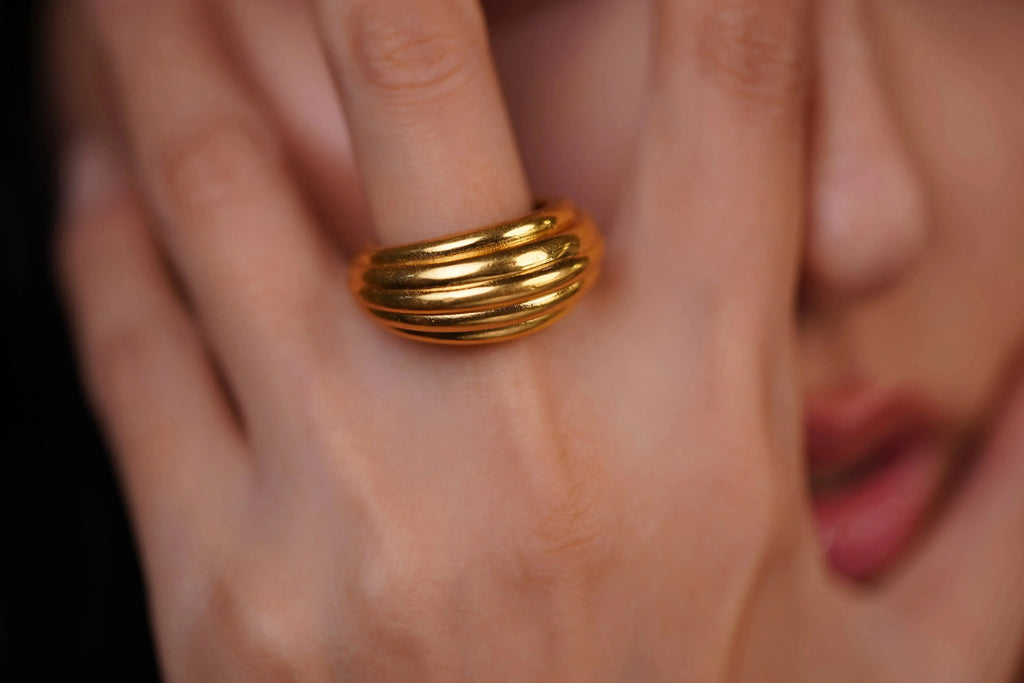 Luxe Chunky Gold Ring - Diatoms