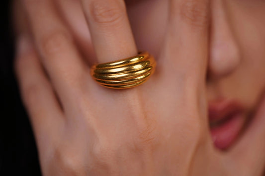 Luxe Chunky Gold Ring - Diatoms