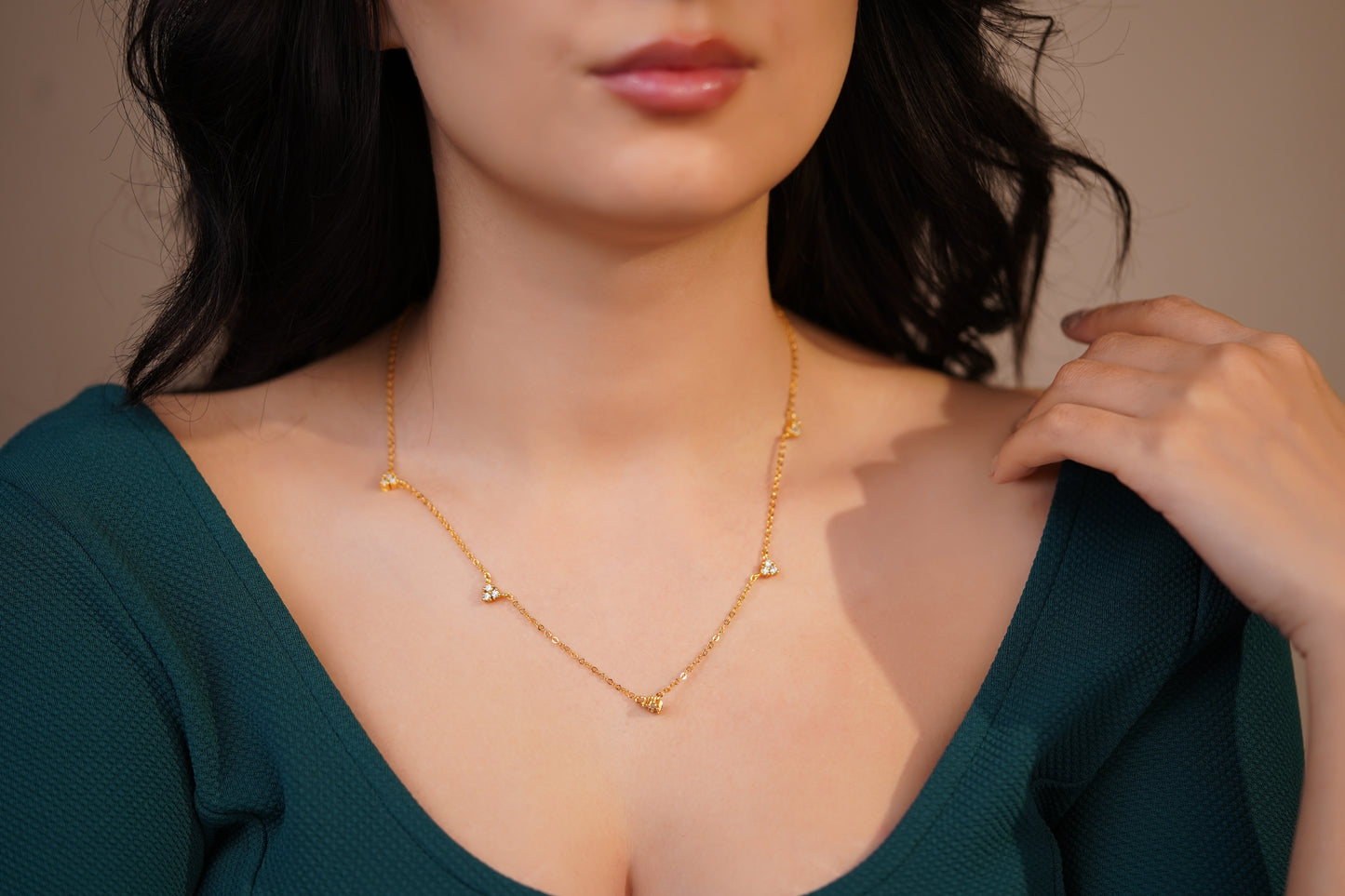 Luxe 5 Diamond Necklace