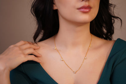 Luxe 5 Diamond Necklace