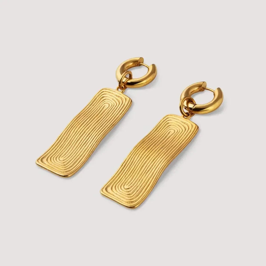 Wave Gilded Earrings - Diatoms