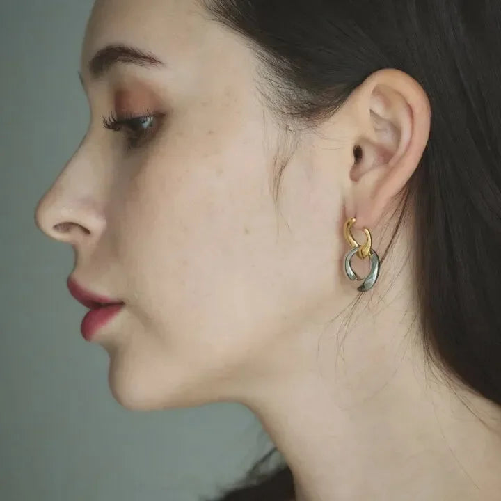 Luxe Duo Hoop Earrings - Diatoms