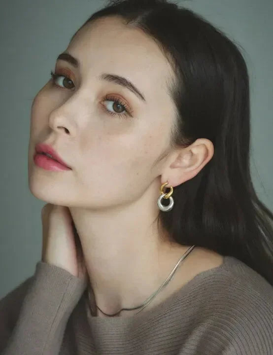 Luxe Duo Hoop Earrings - Diatoms