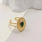 Majestic Emerald Radiance Ring - Diatoms