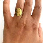 Eye of Elegance Gold Ring - Diatoms