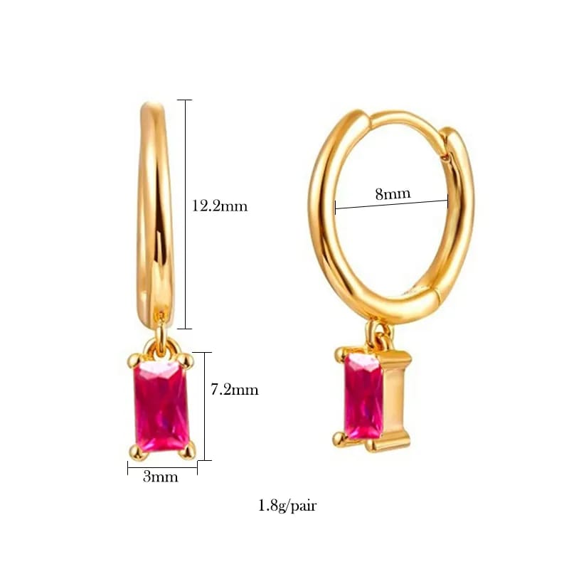 Ruby Pink Earrings