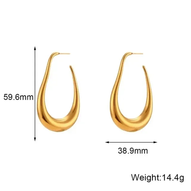 Luxe Loom Gold Hoop Earrings - Diatoms
