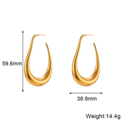 Luxe Loom Gold Hoop Earrings