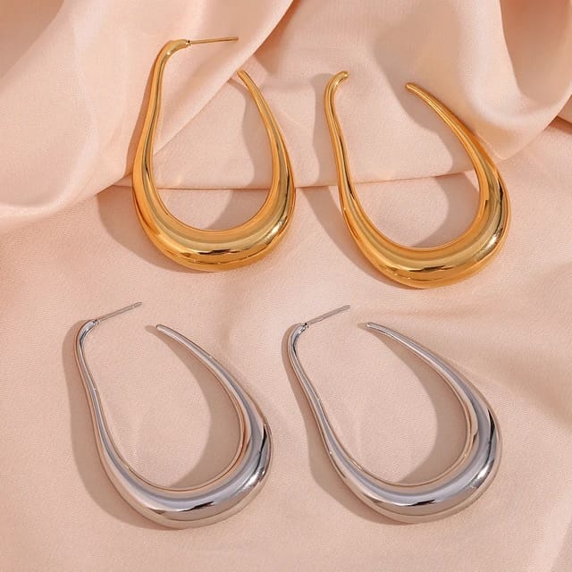 Luxe Loom Gold Hoop Earrings