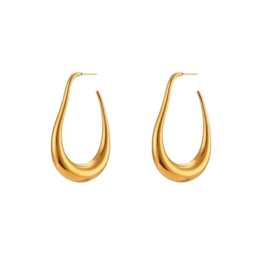 Luxe Loom Gold Hoop Earrings - Diatoms