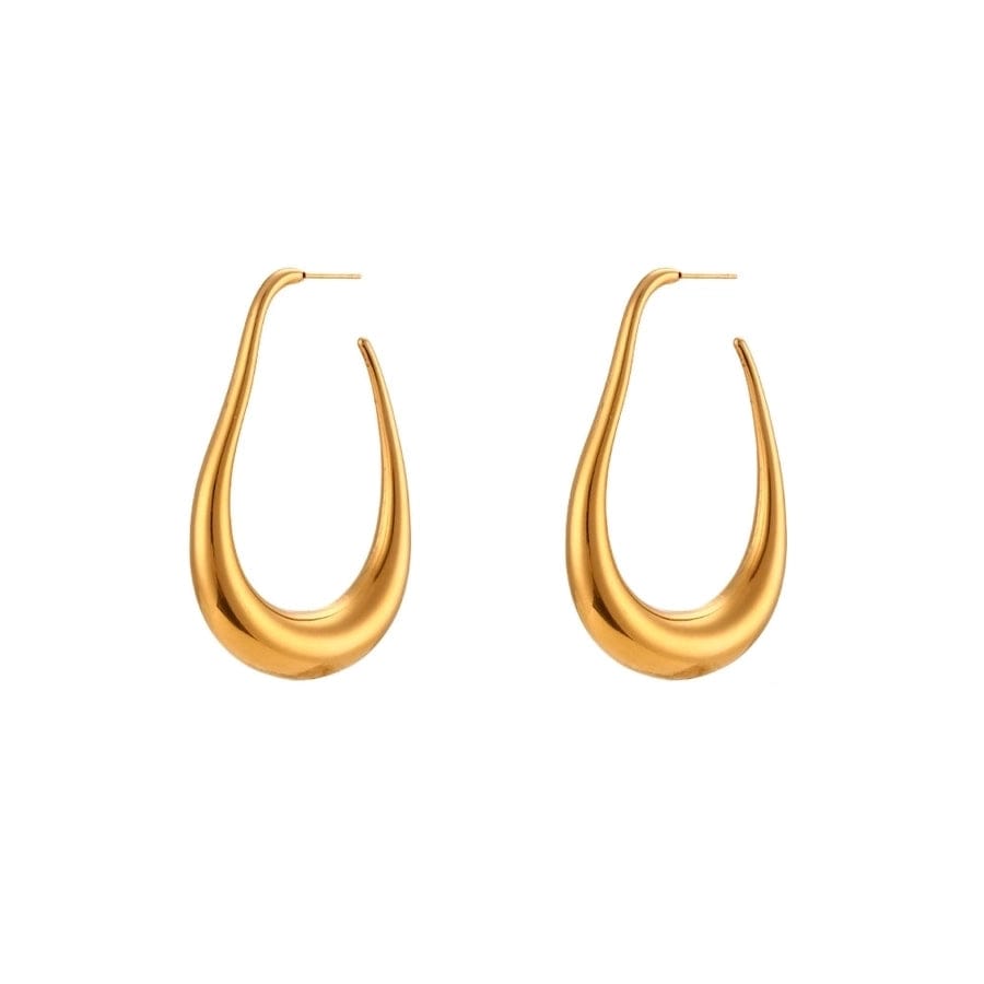 Luxe Loom Gold Hoop Earrings