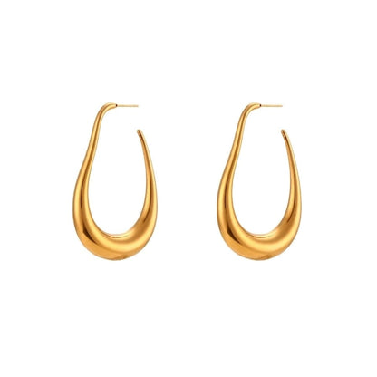 Luxe Loom Gold Hoop Earrings