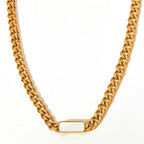 White Cuban Chain Necklace - Diatoms