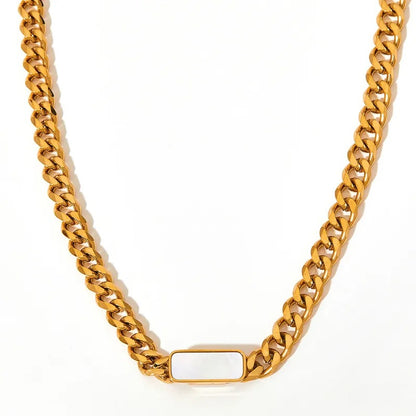 White Cuban Chain Necklace