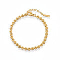 Golden Heart Link Bracelet - Diatoms