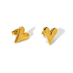 Heart Stud Earrings - Diatoms