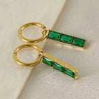 Celestial Greenstone Earrings - Diatoms