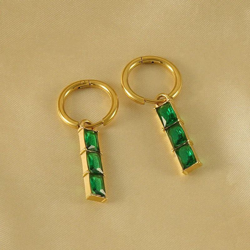 Celestial Greenstone Earrings