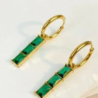 Celestial Greenstone Earrings - Diatoms