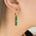 Celestial Greenstone Earrings - Diatoms