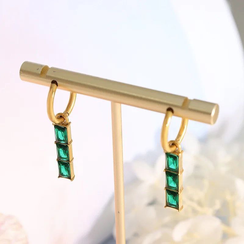 Celestial Greenstone Earrings