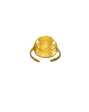 Eye of Elegance Gold Ring