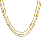 Luxy Triple Layered Chain Necklace - Diatoms