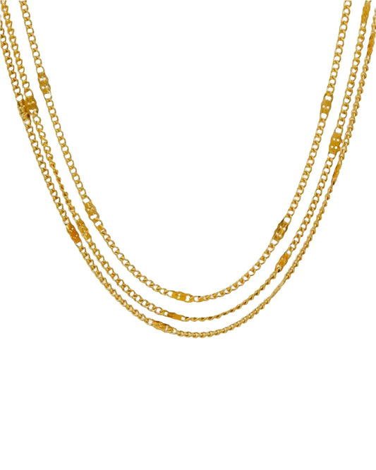 Luxy Triple Layered Chain Necklace