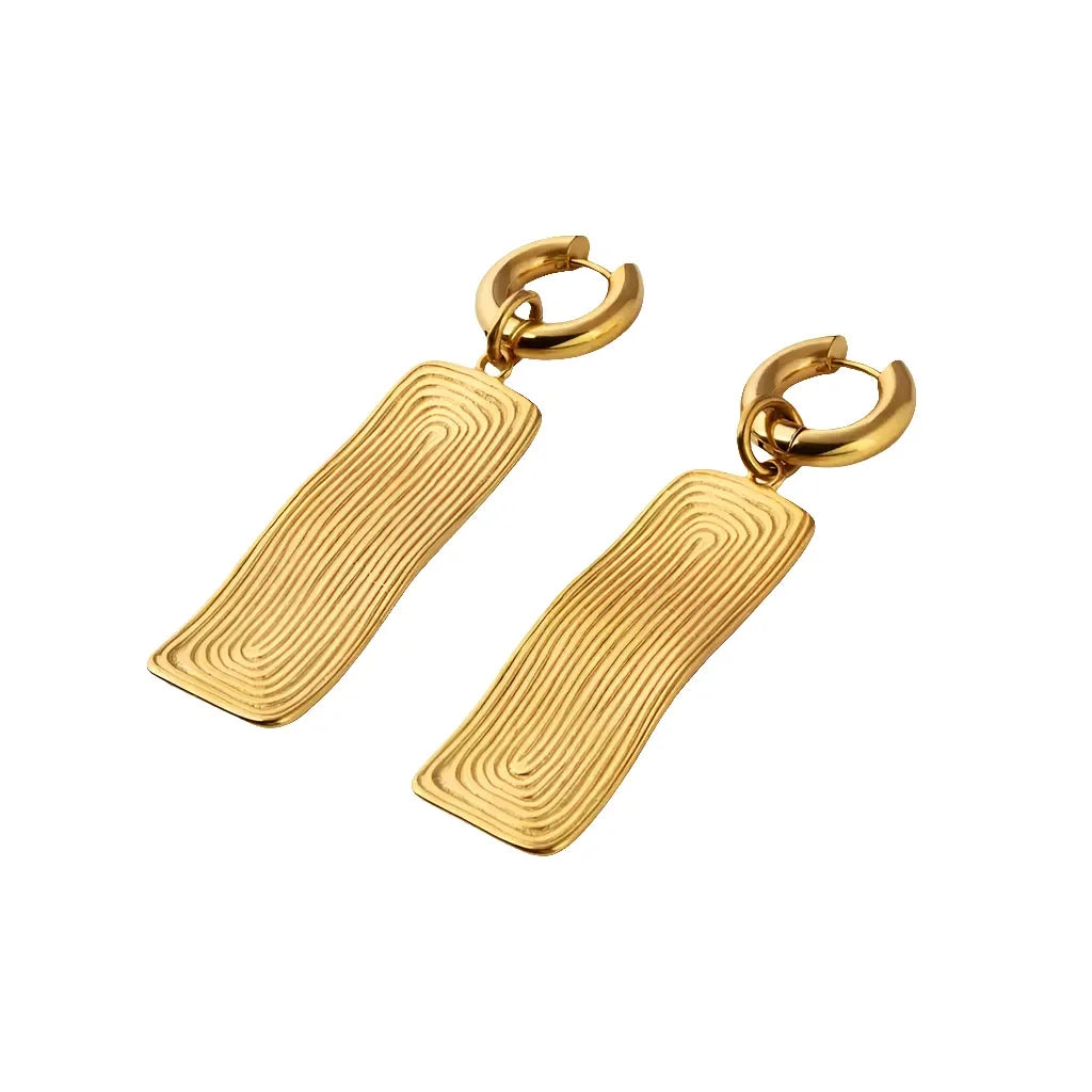 Wave Gilded Earrings - Diatoms