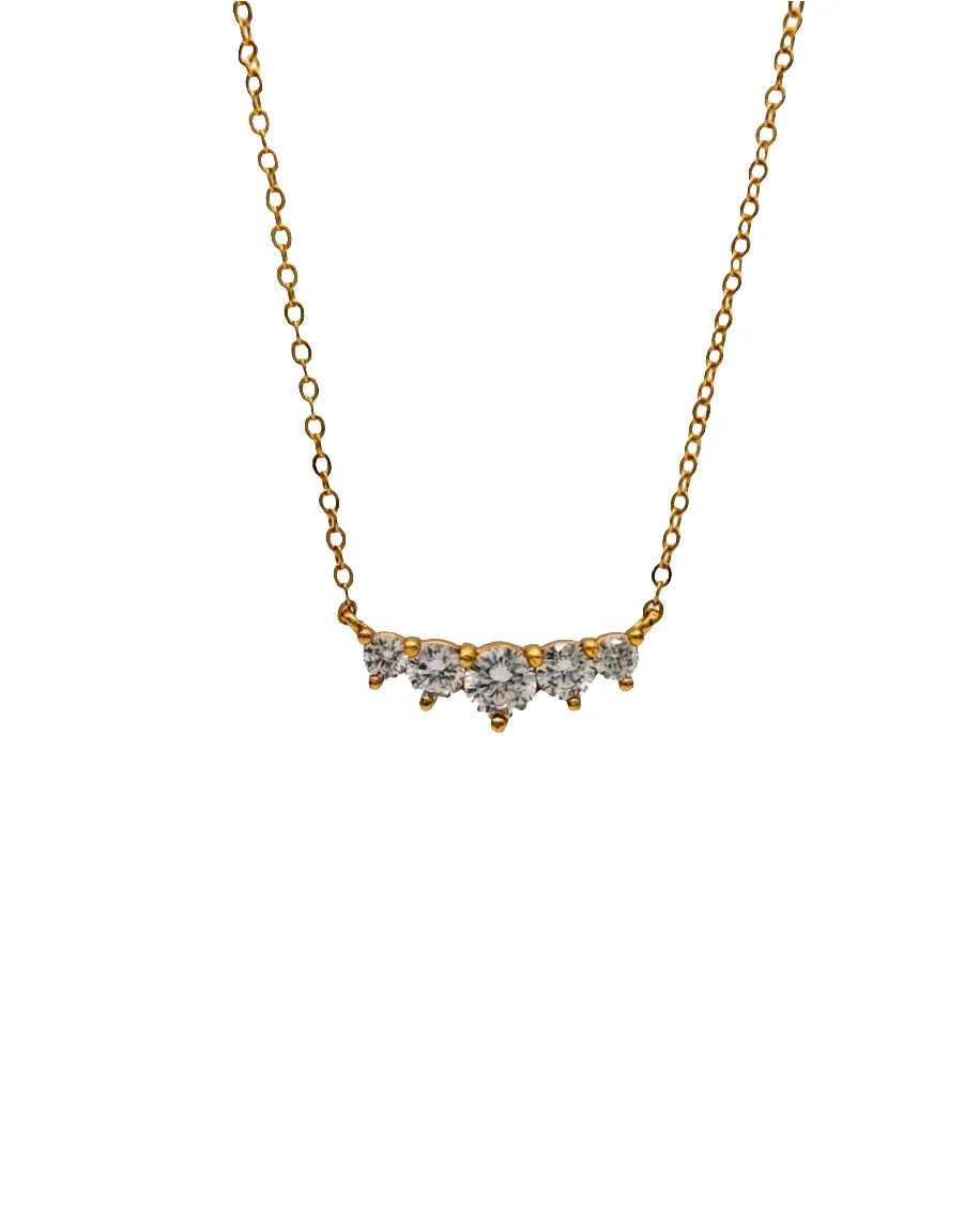 Luxe Five Diamond Necklace - Diatoms