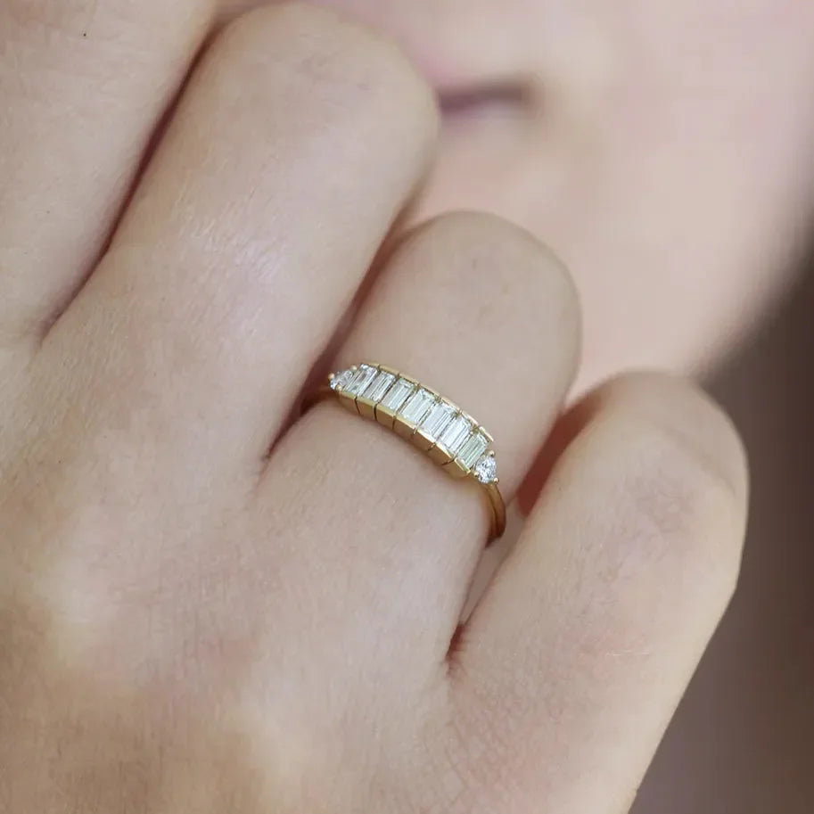 Baguette Cut Diamond Ring - Diatoms