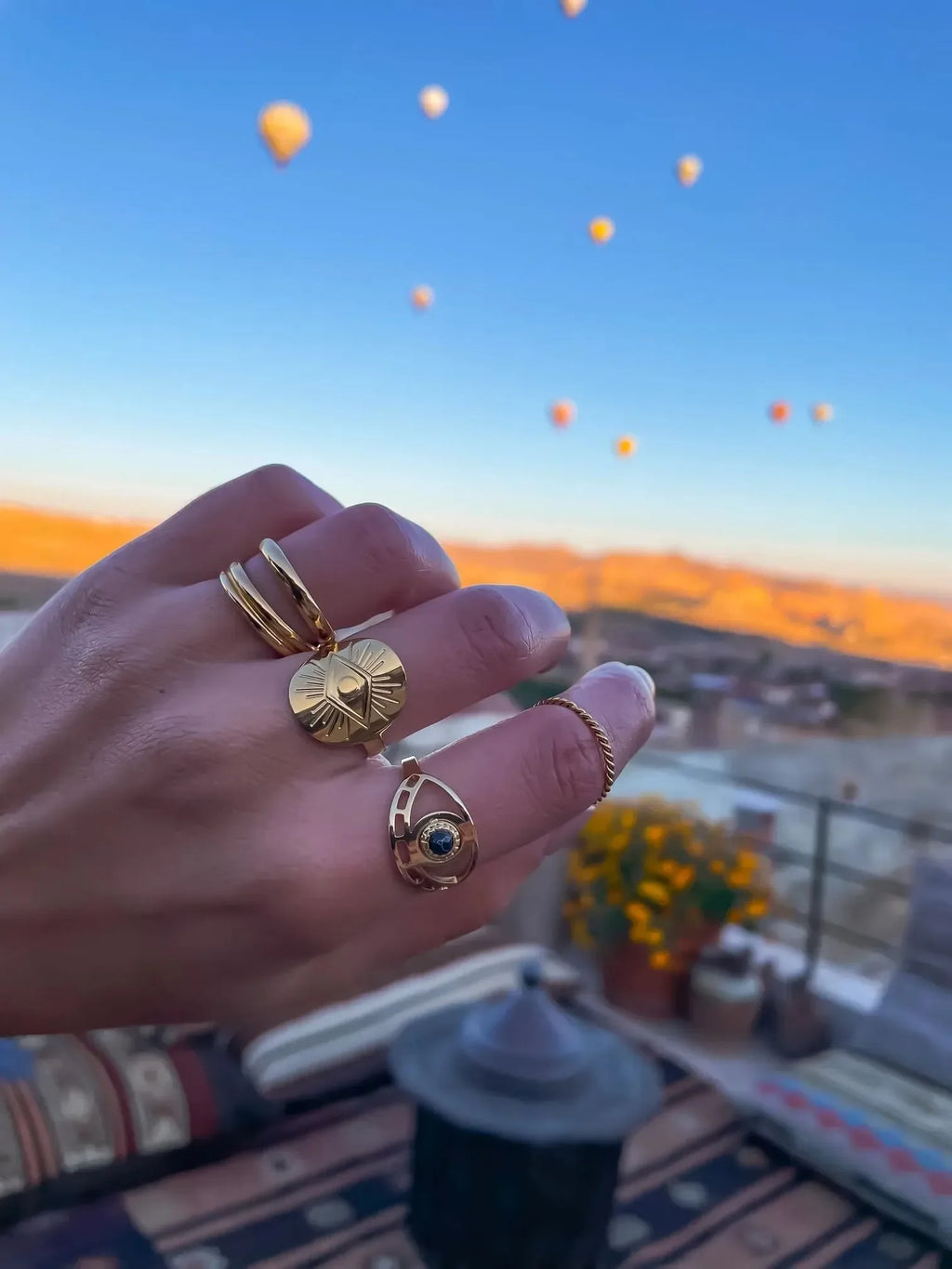 Eye of Elegance Gold Ring - Diatoms