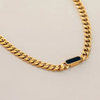 Black Cuban Chain Necklace - Diatoms