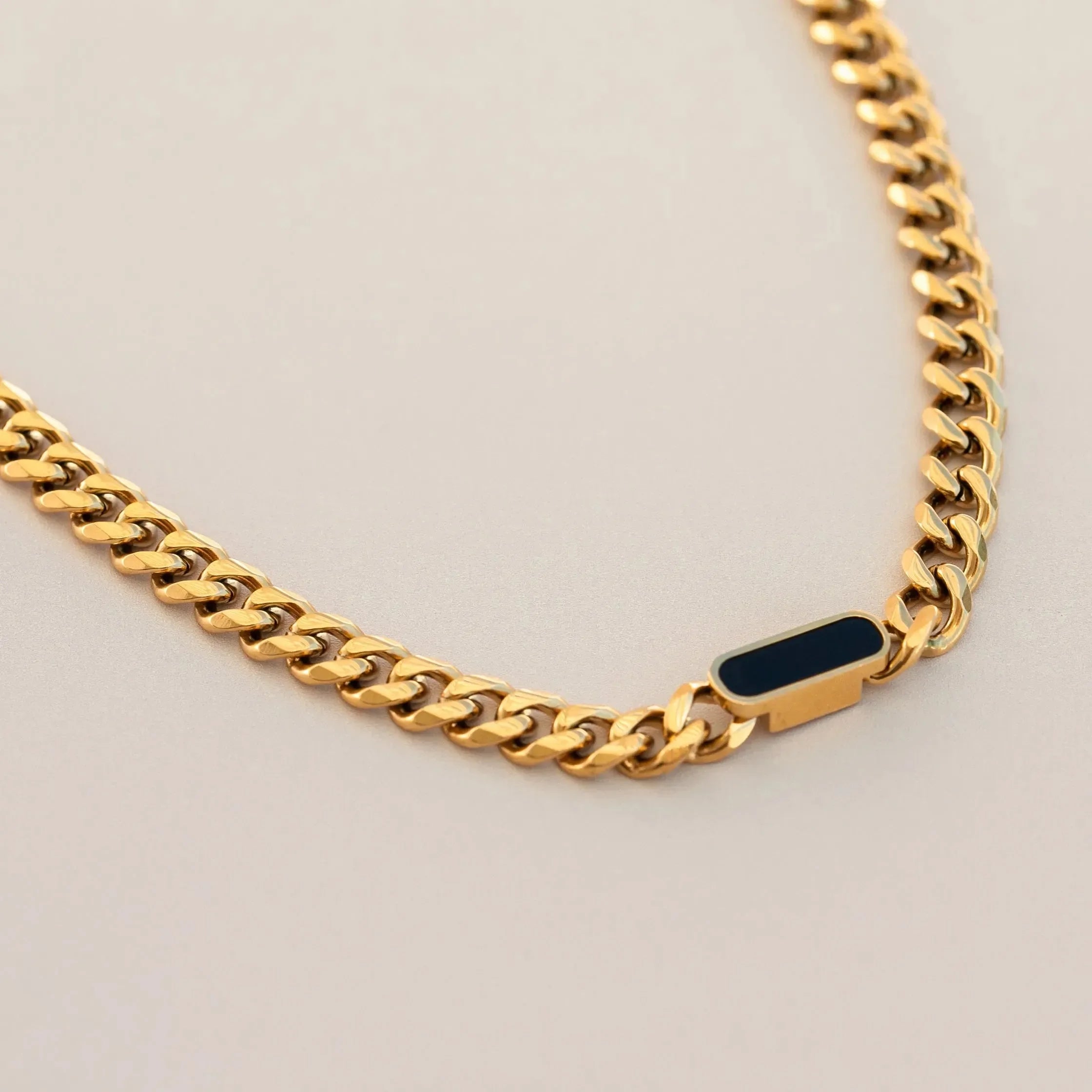 Black Cuban Chain Necklace - Diatoms
