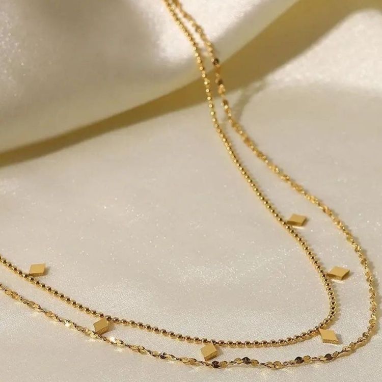 Opulent Aura Gold Chain Necklace