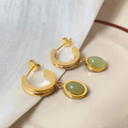 Natural Green Stone Pendant - Diatoms