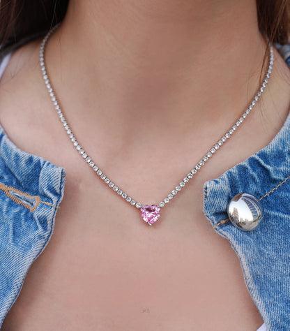 Love's Flame Diamond Pendant Necklace