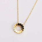Luxe Round Hollow Pendant - Diatoms