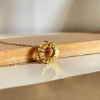 Luxe Round Hollow Pendant - Diatoms