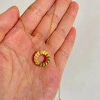 Luxe Round Hollow Pendant - Diatoms