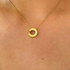 Luxe Round Hollow Pendant - Diatoms