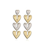 Commute Heart Shape Drop Earrings - Diatoms