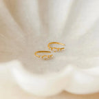 U Shaped Diamond Mini Studs Earrings - Diatoms