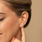 U Shaped Diamond Mini Studs Earrings - Diatoms