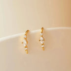 U Shaped Diamond Mini Studs Earrings - Diatoms